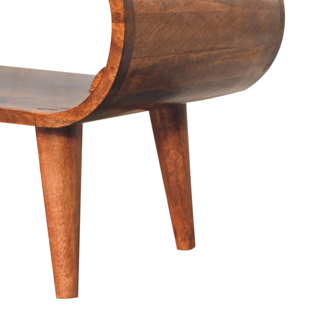 Solid Wood Amaya Nordic Style Honey Caramel Coffee Table, Brown