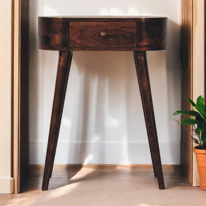 Solid Wood Mini Albion California Walnut Bedside