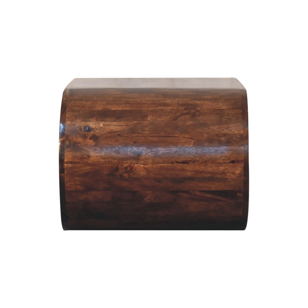 Solid Wood Amaya California Walnut Coffee Table, Oval, Brown