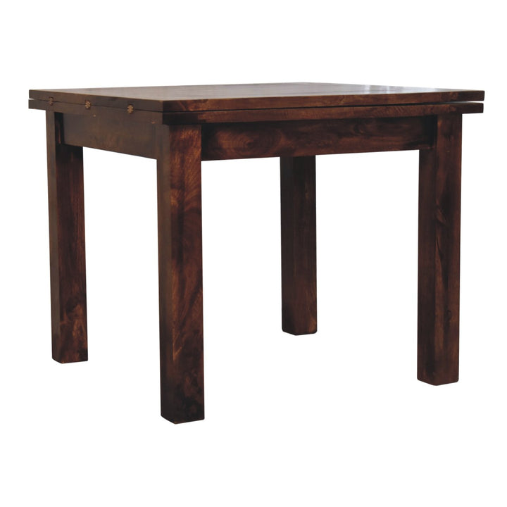 Solid Wood California Walnut Extendable Butterfly Dining Table, Brown