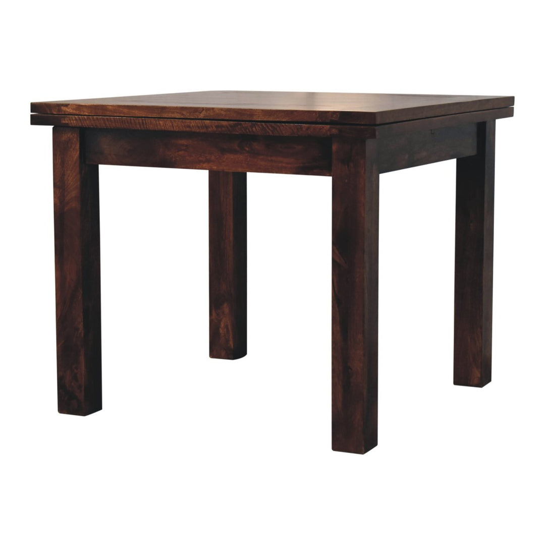 Solid Wood California Walnut Extendable Butterfly Dining Table, Brown