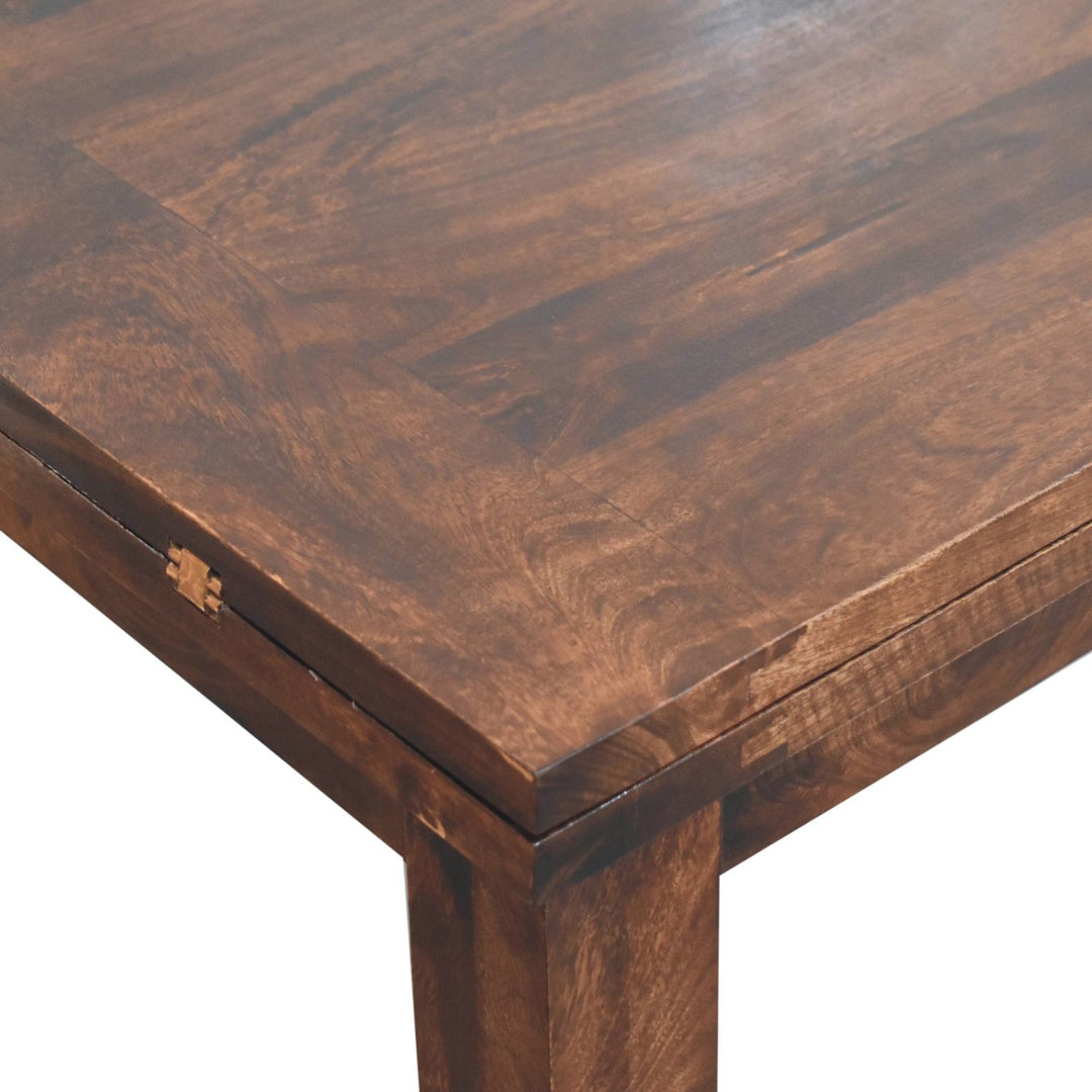 Solid Wood California Walnut Extendable Butterfly Dining Table, Brown