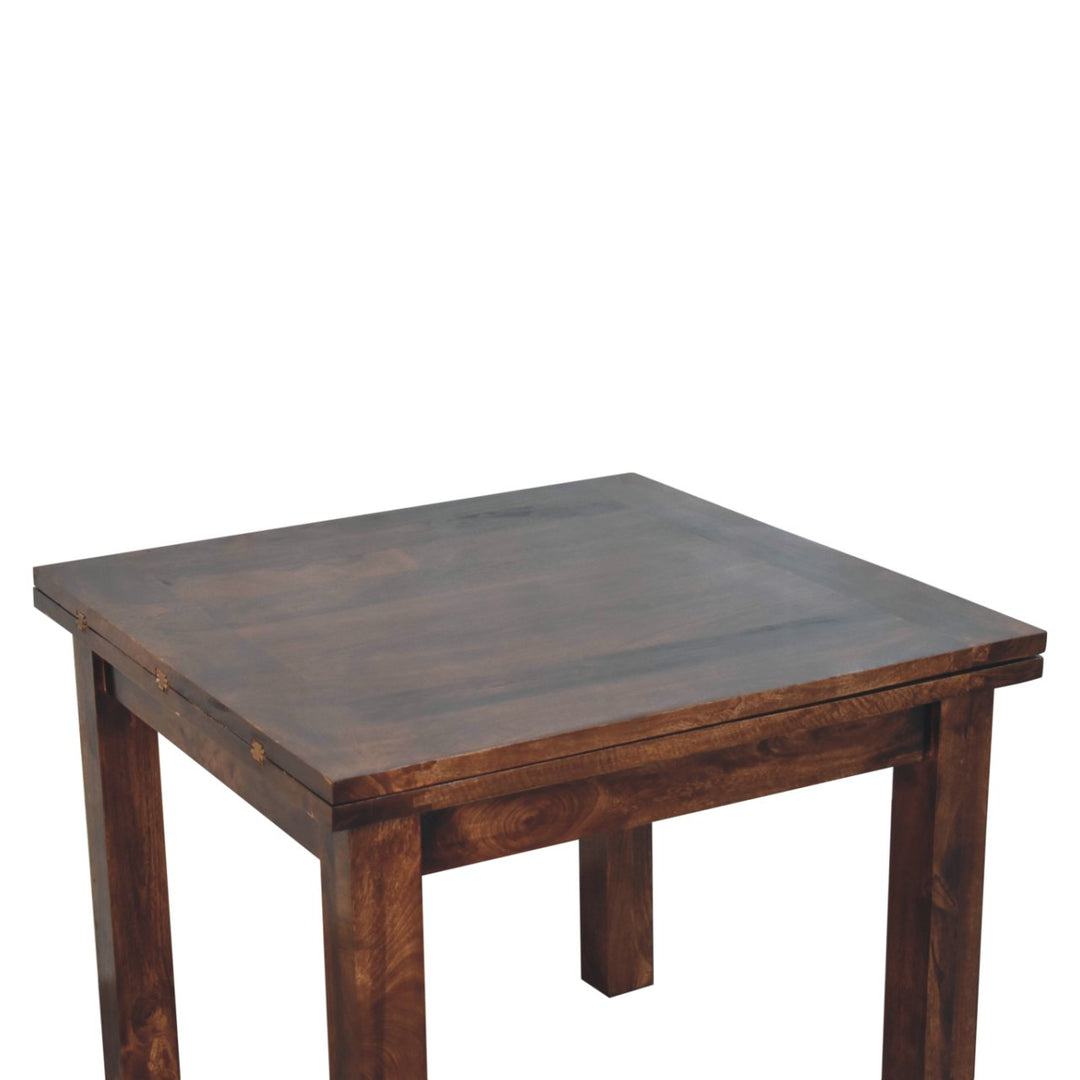 Solid Wood California Walnut Extendable Butterfly Dining Table, Brown
