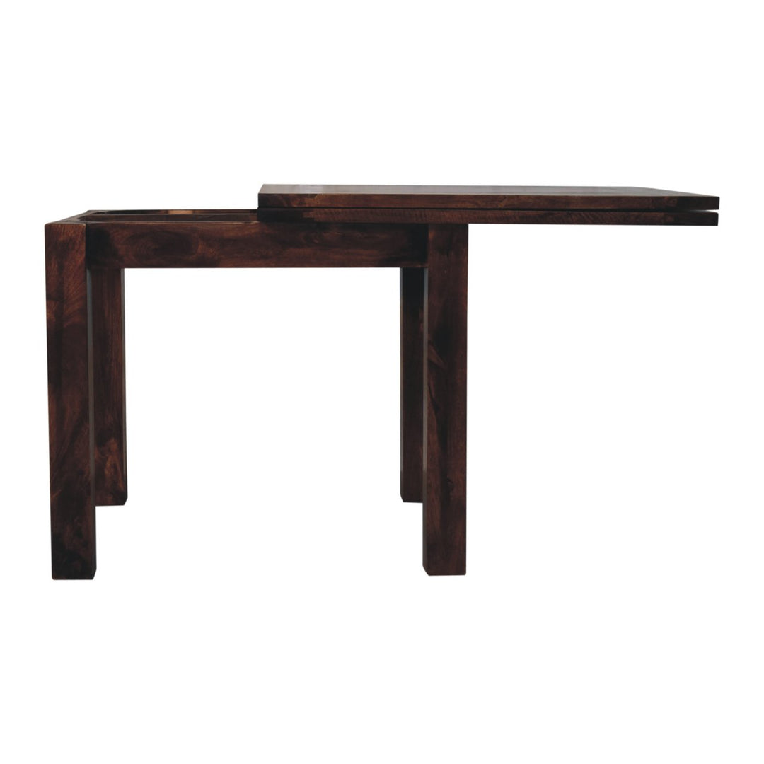 Solid Wood California Walnut Extendable Butterfly Dining Table, Brown