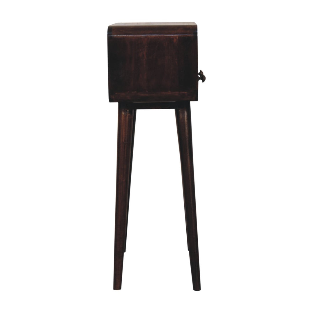 Solid Wood Mini California Walnut Curved Console Table