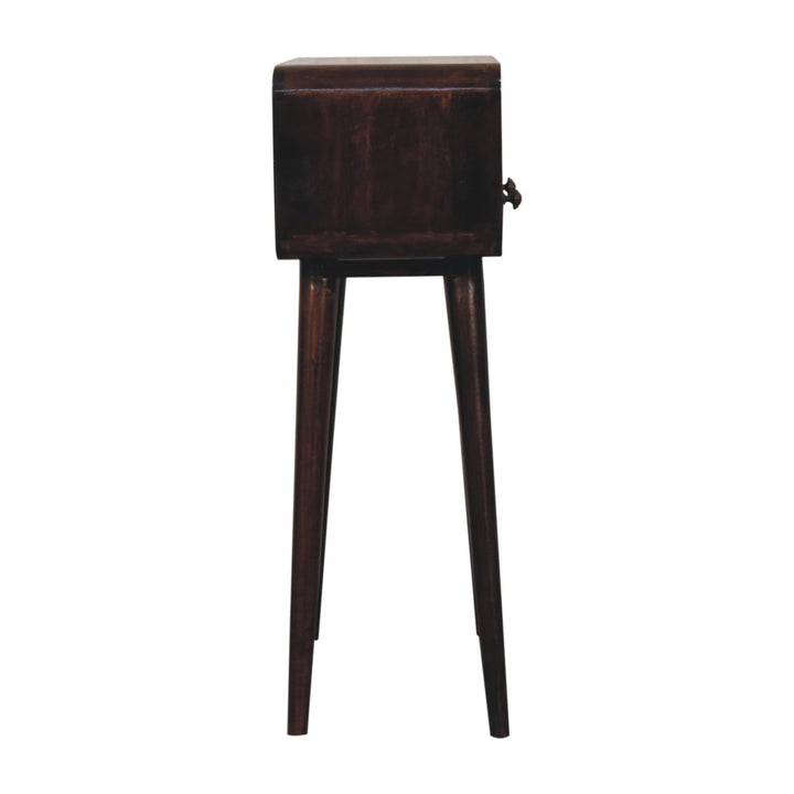 Solid Wood Mini California Walnut Curved Console Table