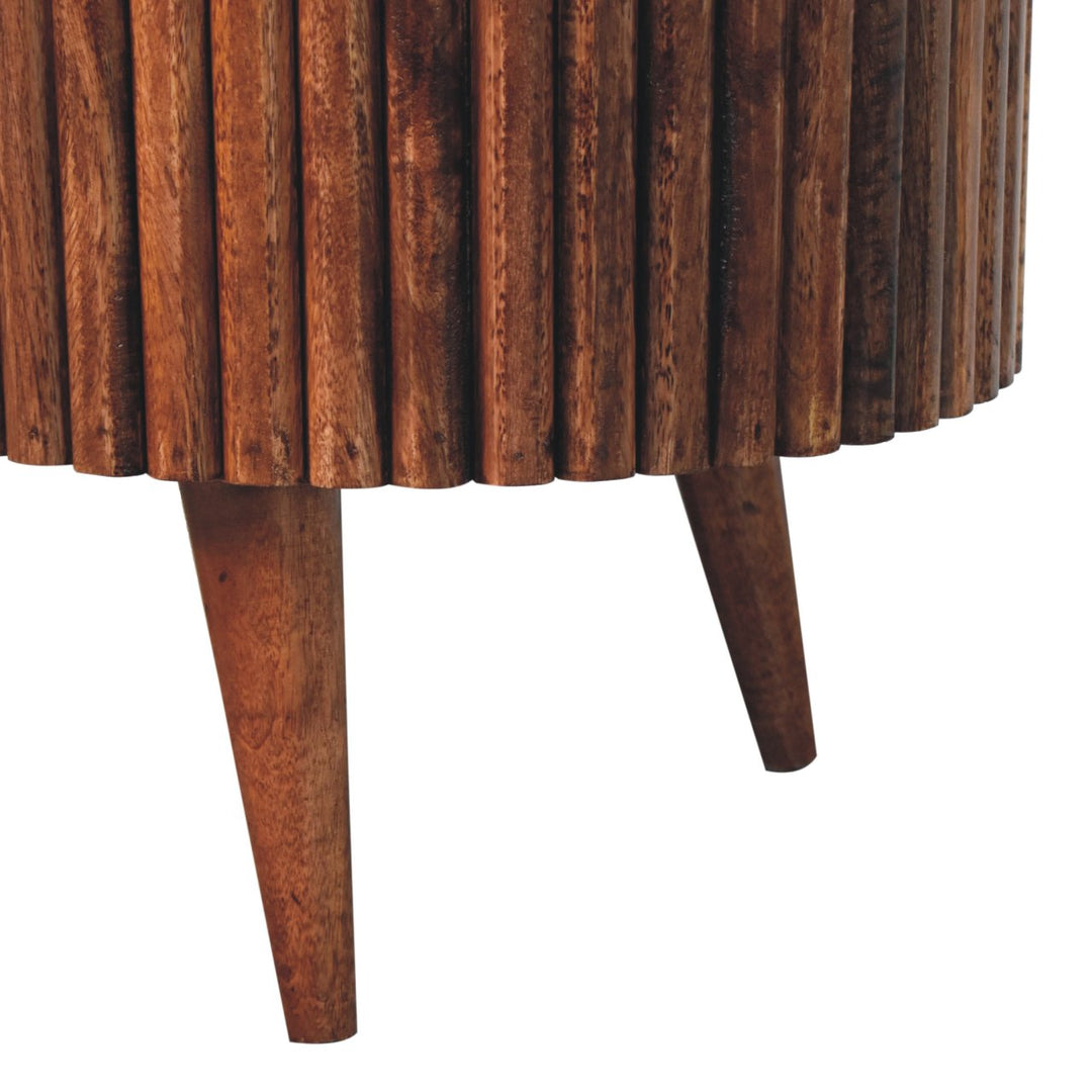 Solid Wood Honey Caramel Mokka Coffee Table, Nordic Legs, Brown