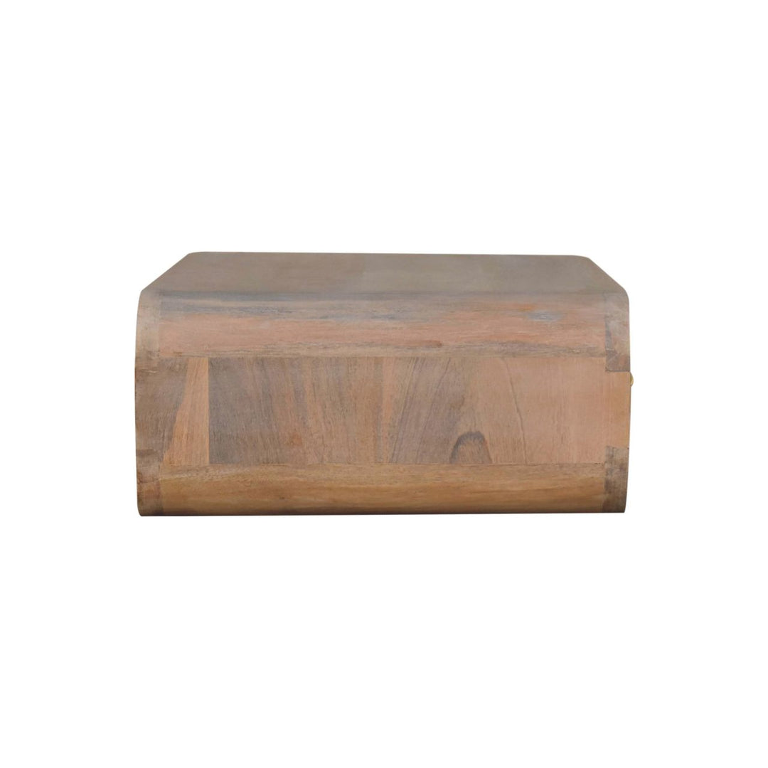 Solid Wood Sonoma T-Bar Wall-Mounted Nightstand, 1-Drawer, Light Brown