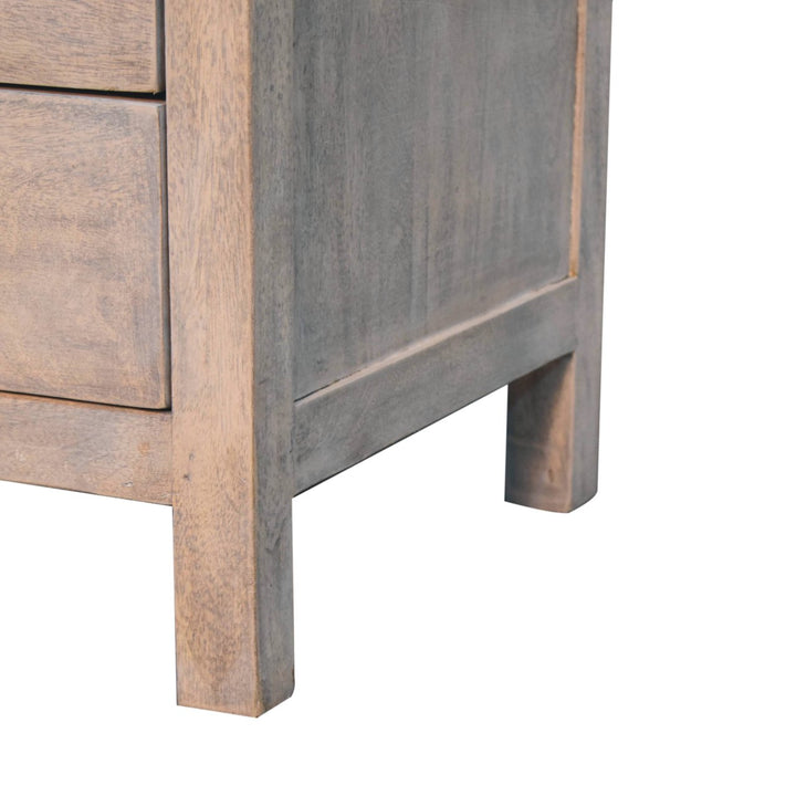Acid Wash 2-Drawer Open Bedside