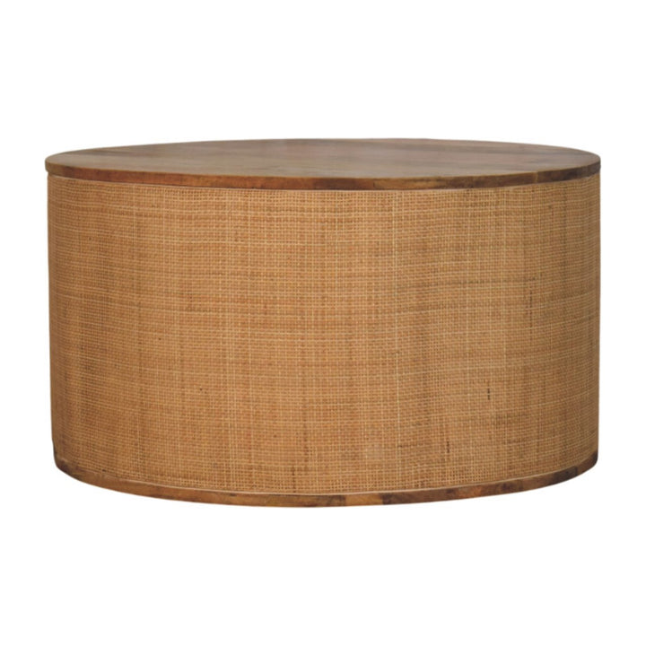 Artisan Furniture Solid Wood Larissa Round Coffee Table, Brown