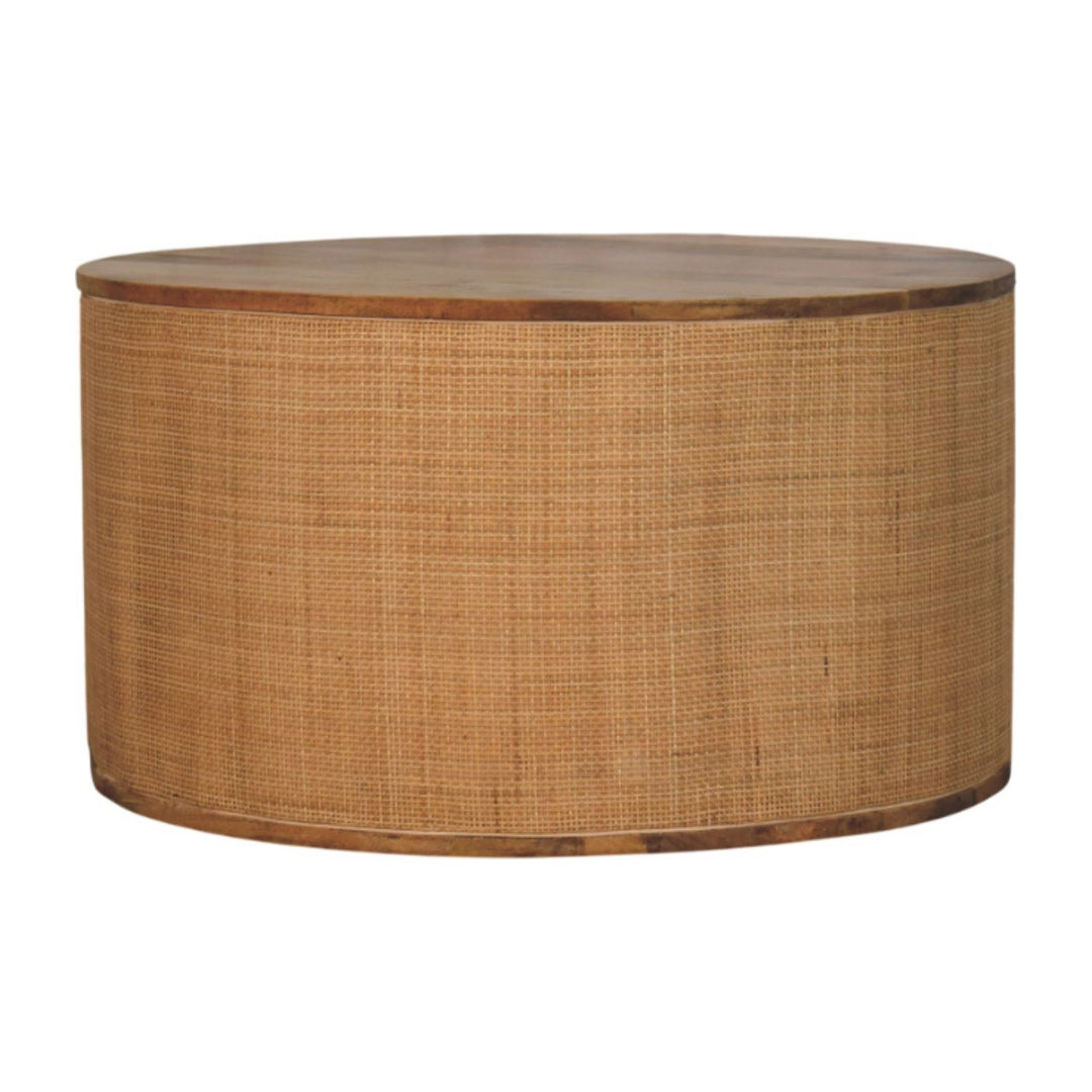 Artisan Furniture Solid Wood Larissa Round Coffee Table, Brown