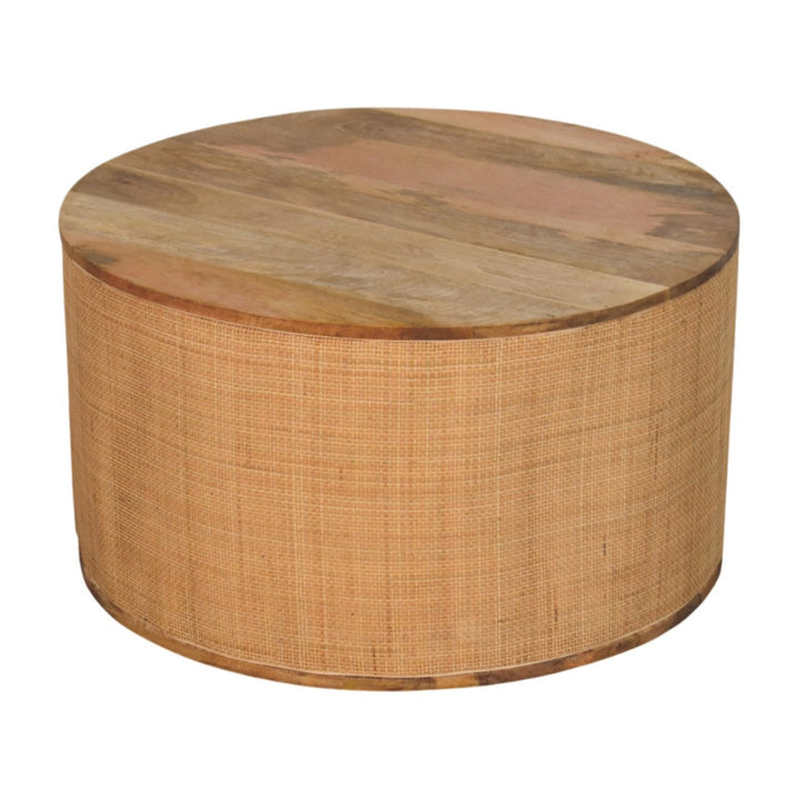 Artisan Furniture Solid Wood Larissa Round Coffee Table, Brown