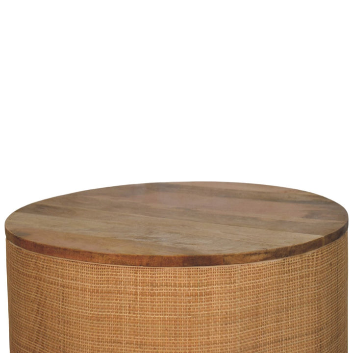 Artisan Furniture Solid Wood Larissa Round Coffee Table, Brown