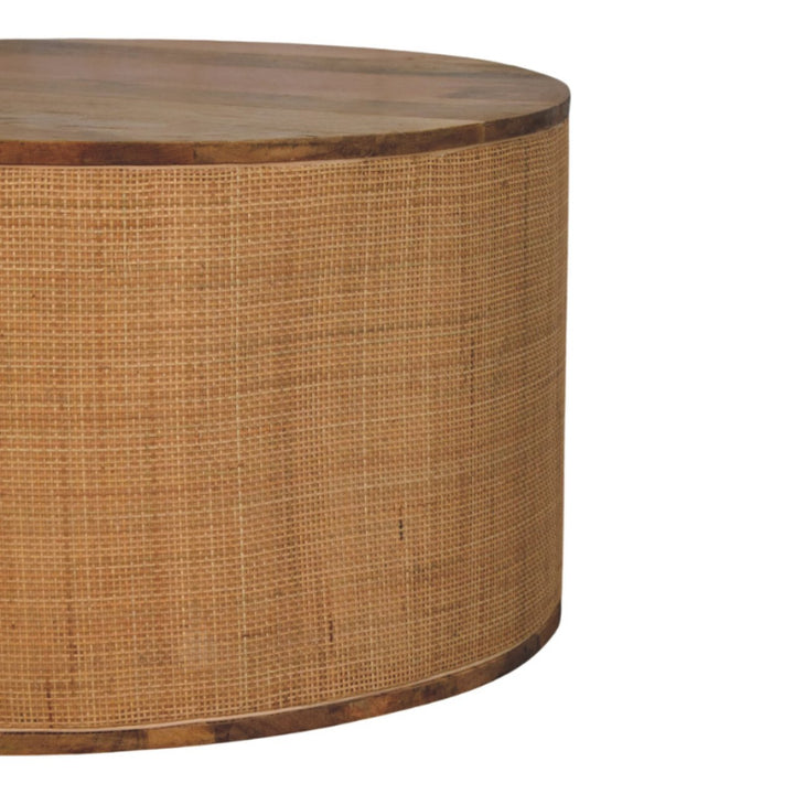 Artisan Furniture Solid Wood Larissa Round Coffee Table, Brown