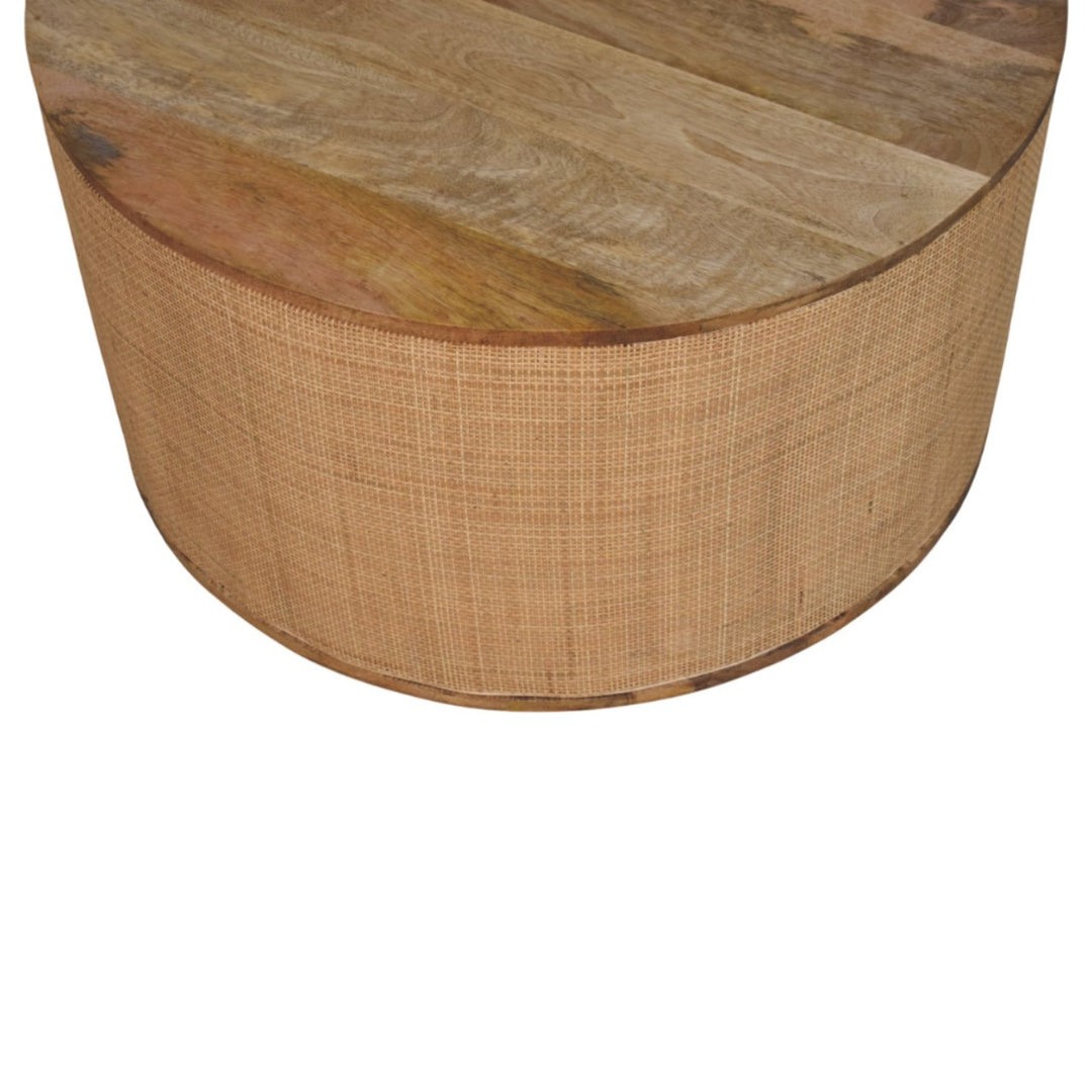 Artisan Furniture Solid Wood Larissa Round Coffee Table, Brown