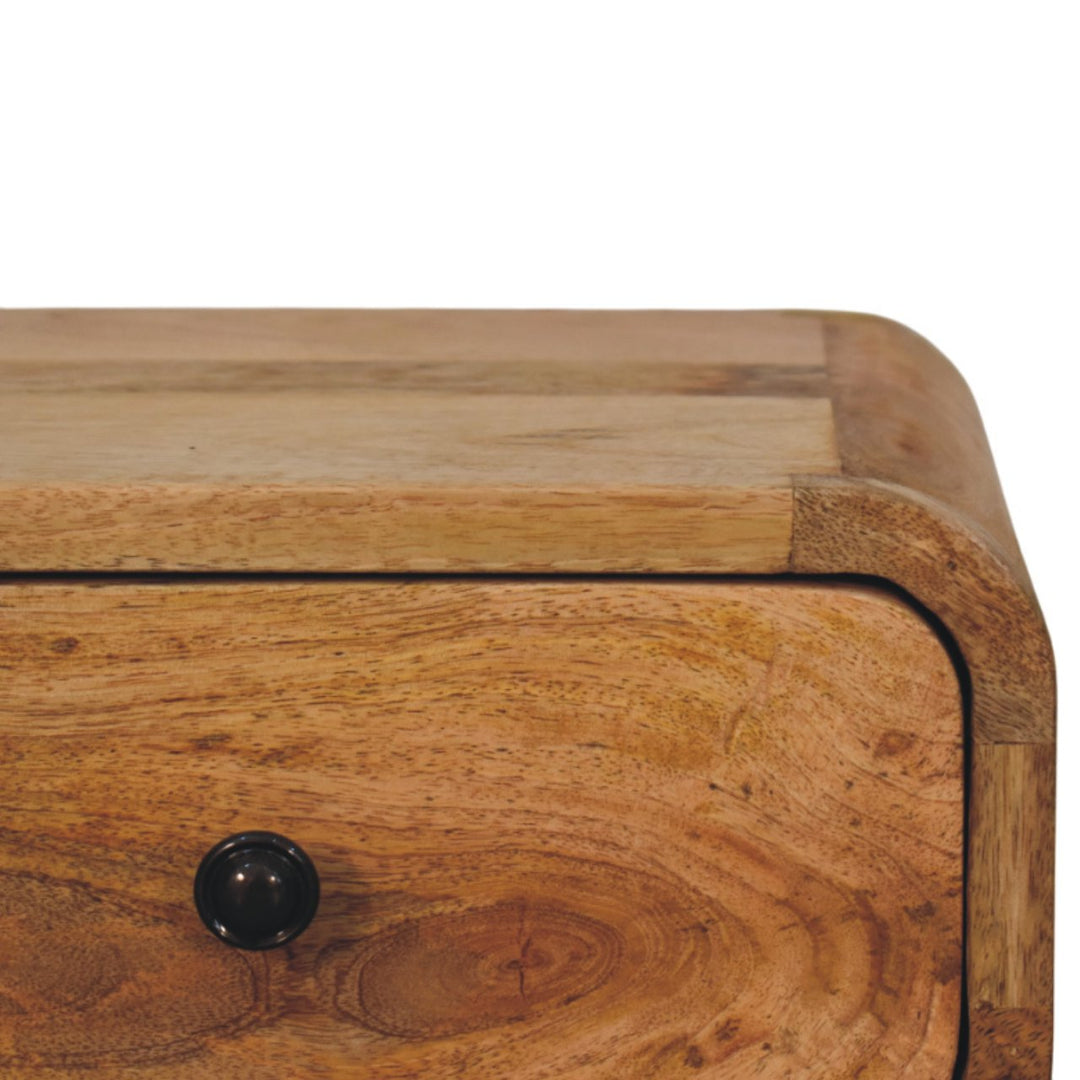 Avora Mini Wall-Mounted Oak-ish Nightstand, 1-Drawer, Light Brown
