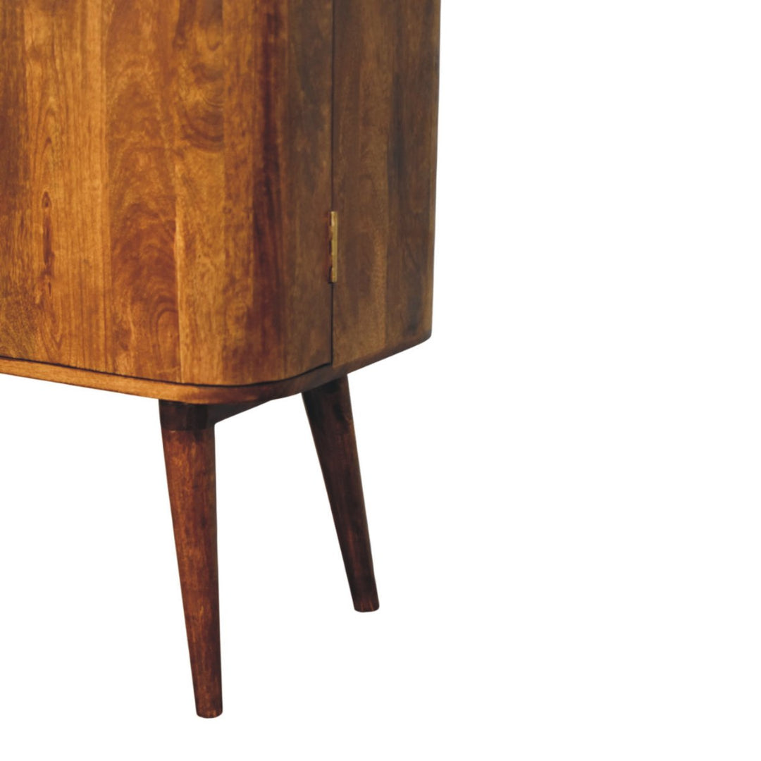 Solid Wood Linden Sideboard, 4-Shelves, Brown