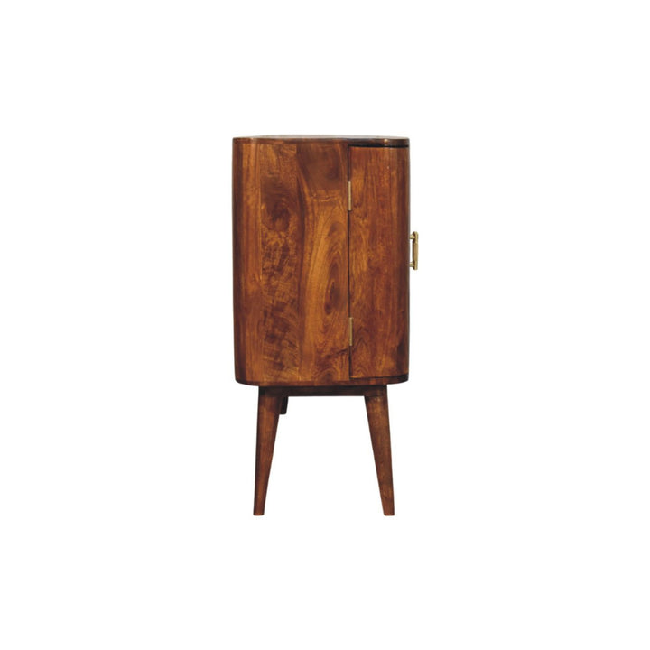 Solid Wood Linden Sideboard, 4-Shelves, Brown