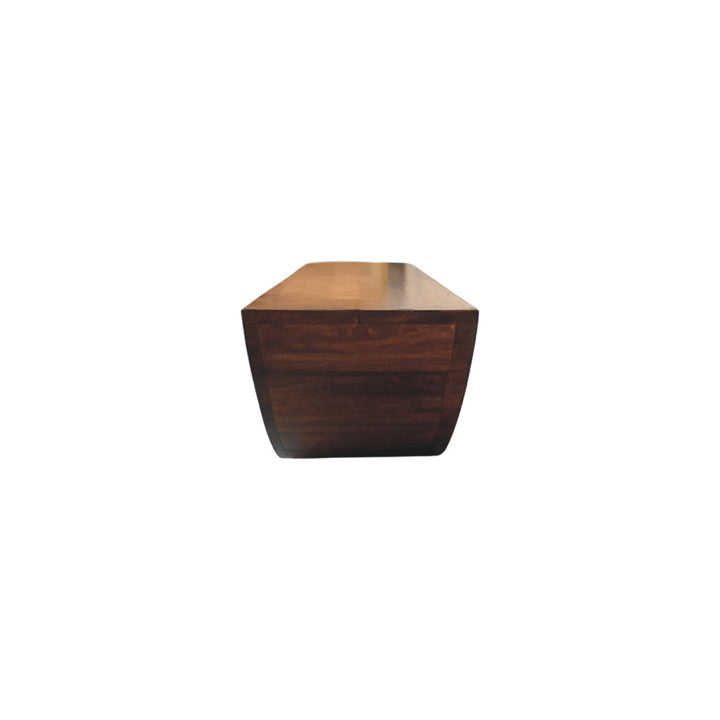 Solid Wood Crescent Floating Wall Shelf, Brown