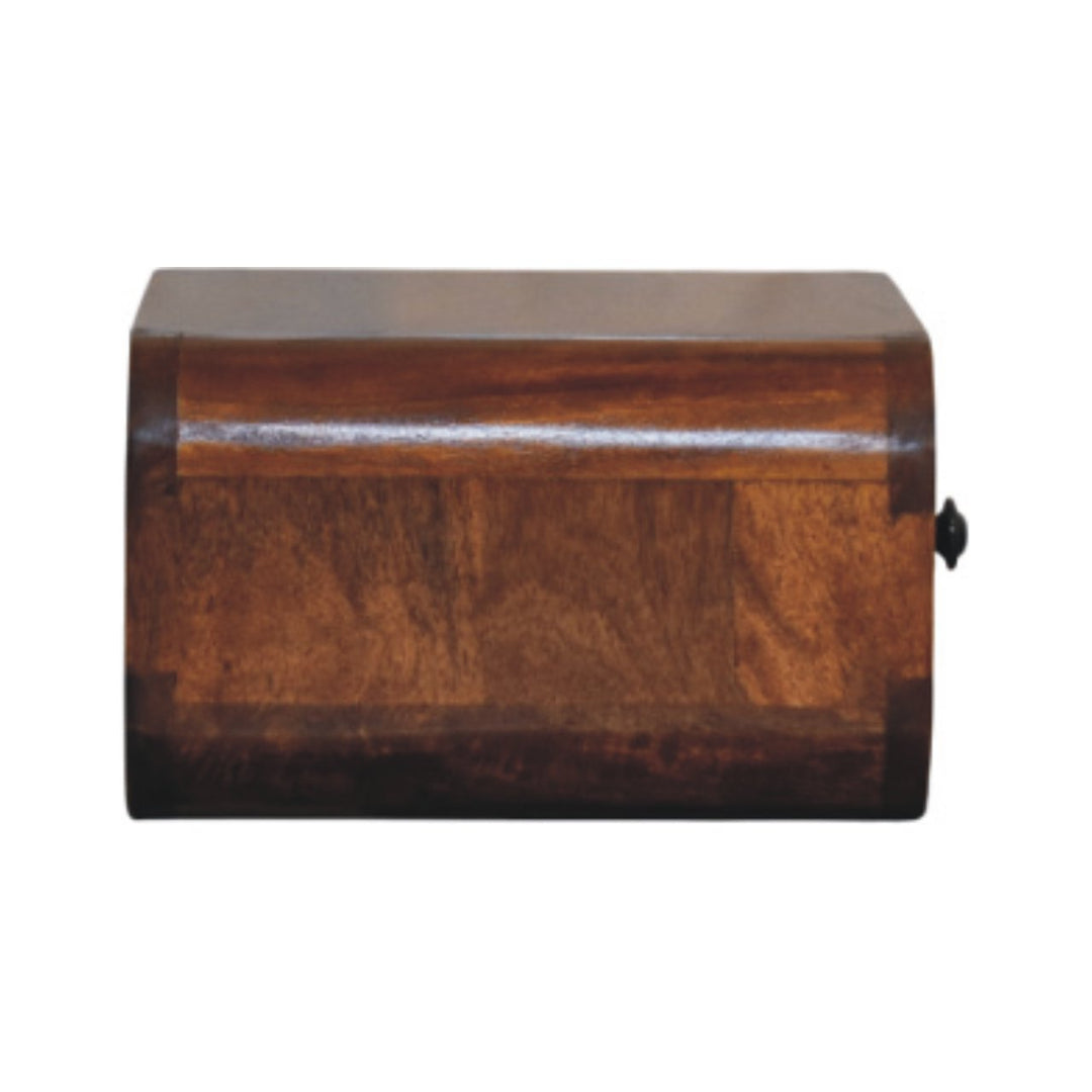 Solid Wood Avora Mini Wall-Mounted Chestnut Nightstand, 1-Drawer, Brown