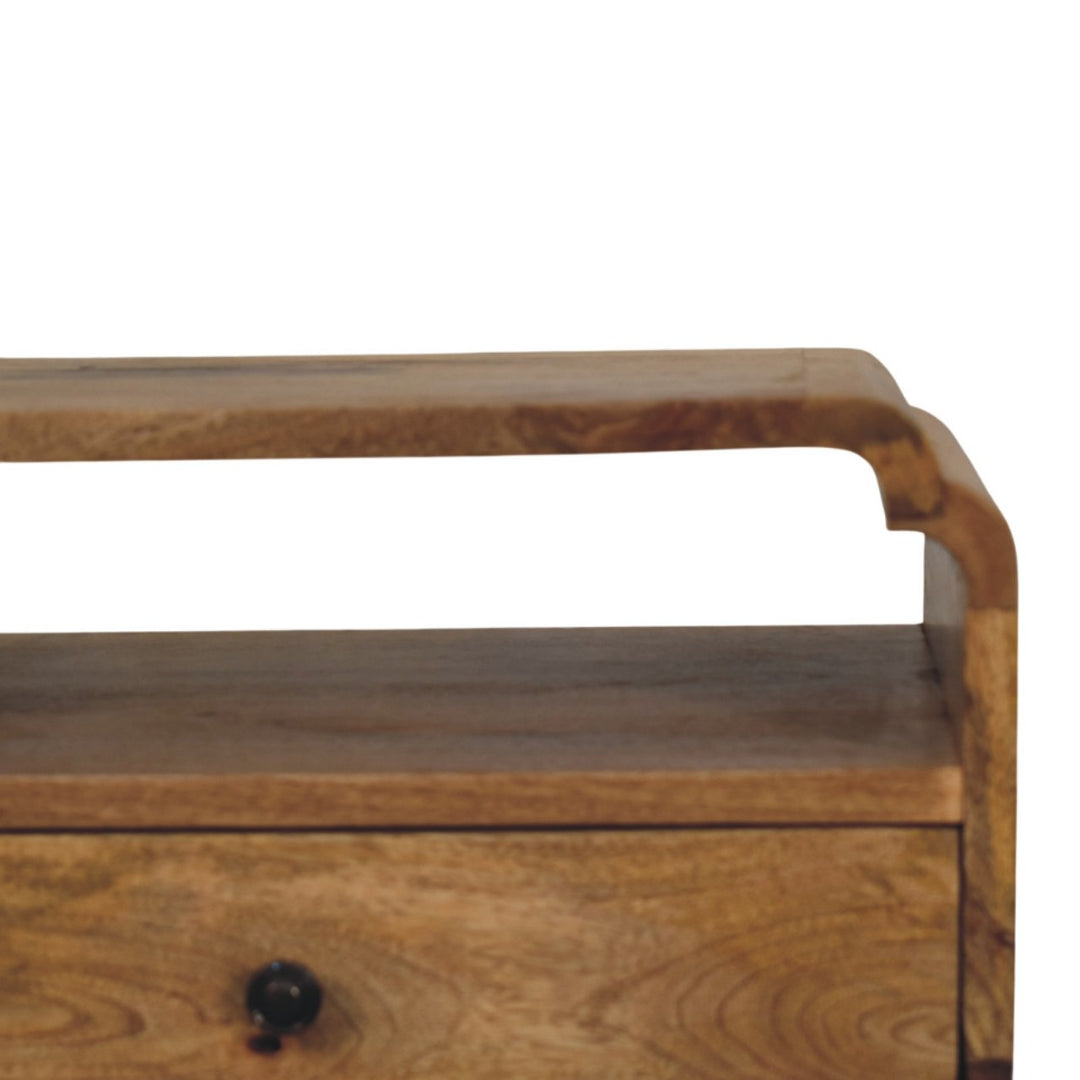 Solid Wood Newton Oak-ish Nightstand, Brown