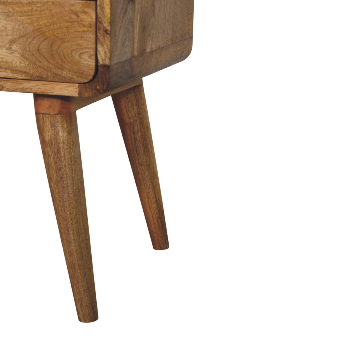 Solid Wood Newton Oak-ish Nightstand, Brown