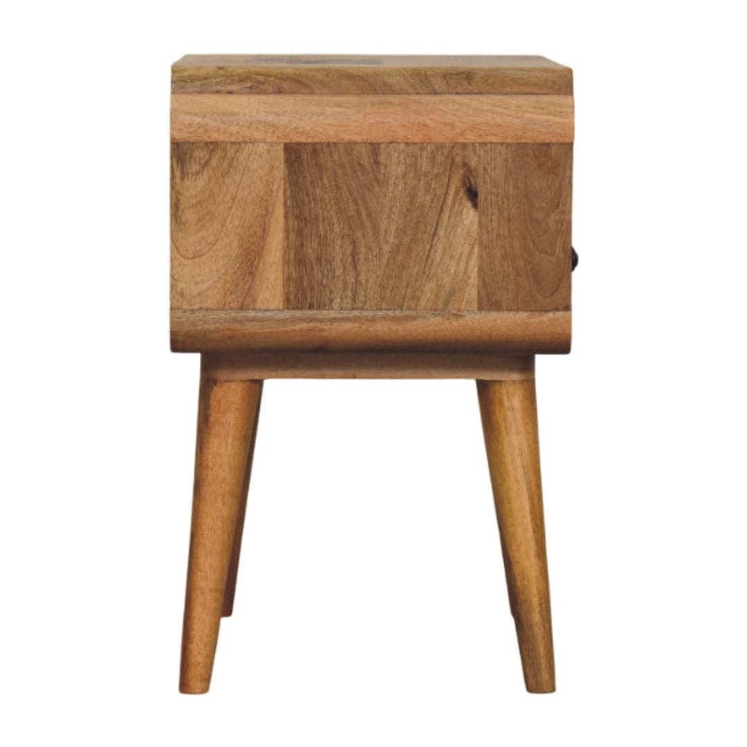 Solid Wood Newton Oak-ish Nightstand, Brown