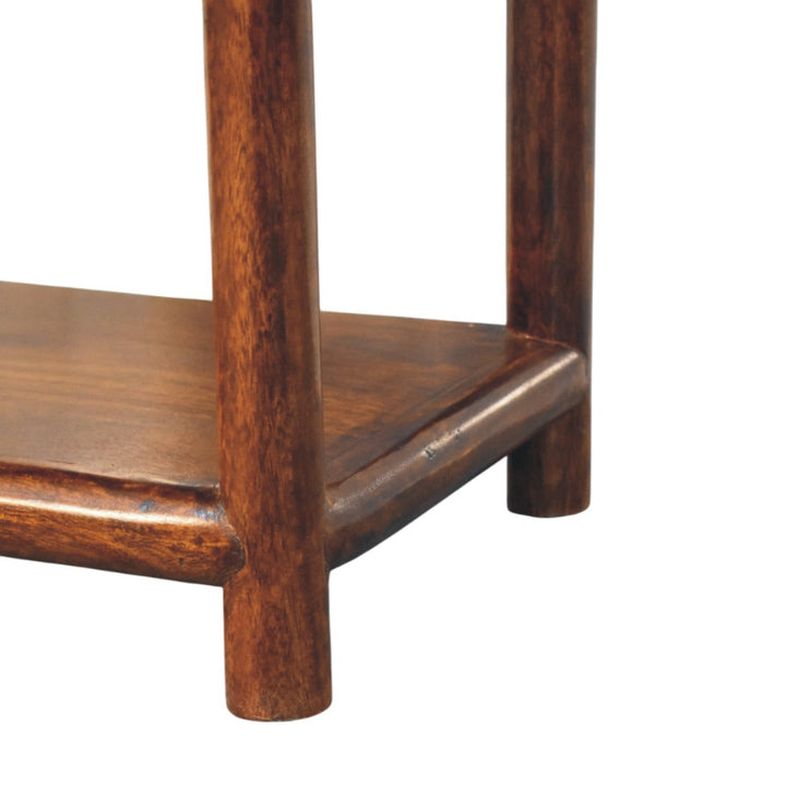 Solid Wood Regency Chestnut Nightstand, 1-Drawer, 1 Open-Slot, Brown