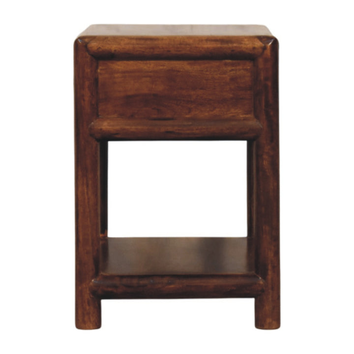 Solid Wood Regency Chestnut Nightstand, 1-Drawer, 1 Open-Slot, Brown