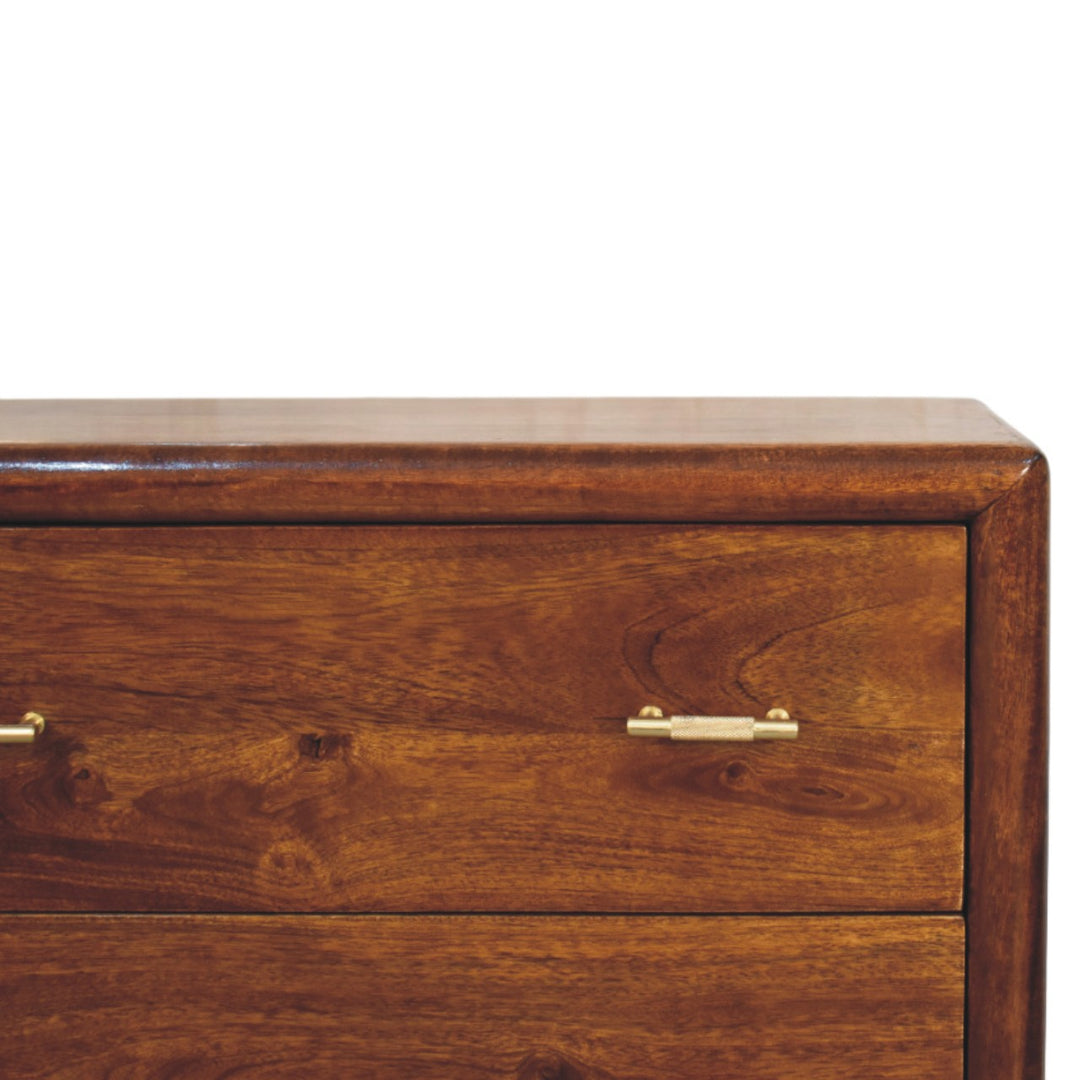 Solid Wood Regency Chest, 3-Drawers, Brown