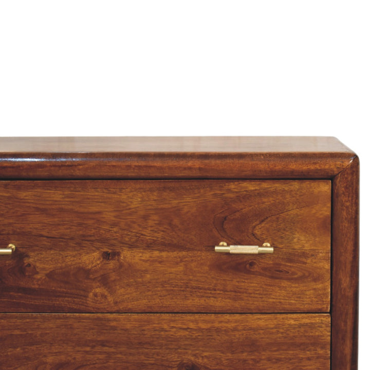 Solid Wood Regency Chest, 3-Drawers, Brown