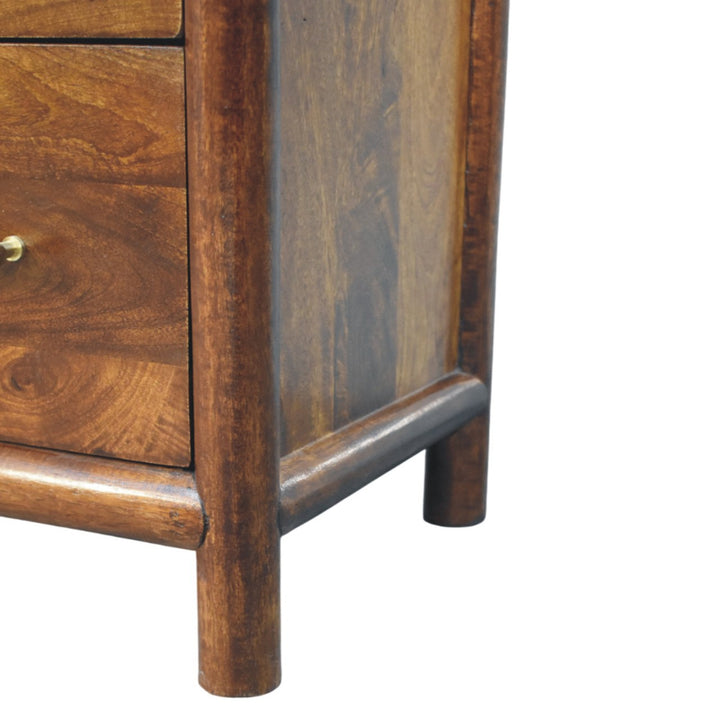 Solid Wood Regency Chest, 3-Drawers, Brown