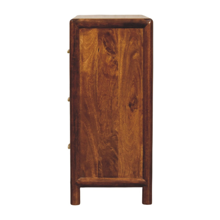 Solid Wood Regency Chest, 3-Drawers, Brown