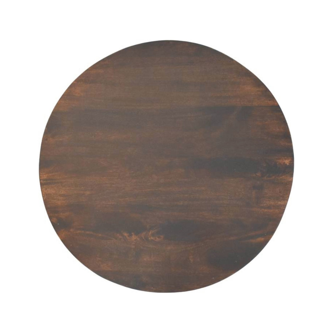 Solid Wood Monaco Round Rattan Centerpiece,Beige & brown