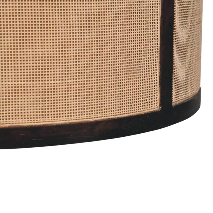 Solid Wood Monaco Round Rattan Centerpiece,Beige & brown