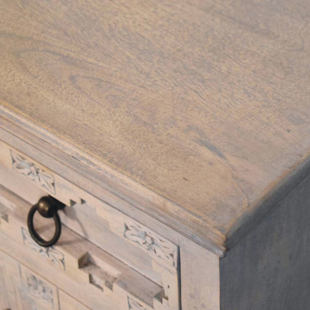 Solid Wood Jaipur Lattice Sideboard,Brown,Storage