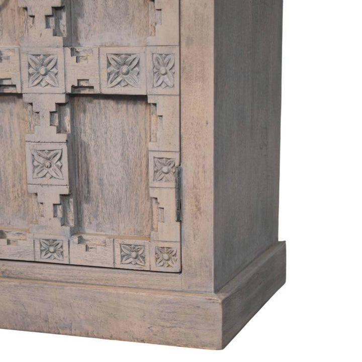 Solid Wood Jaipur Lattice Sideboard,Brown,Storage