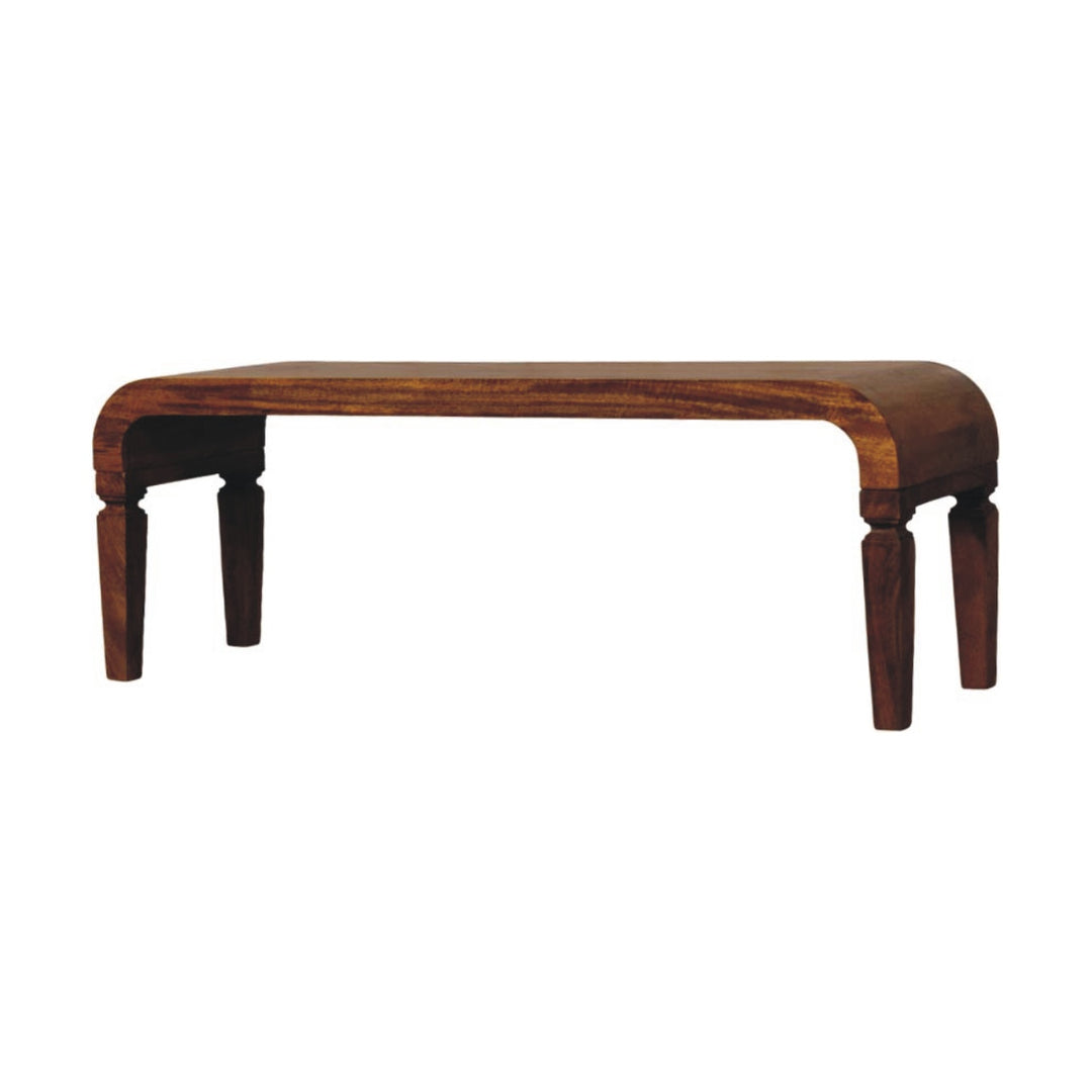 Solid Wood Arcus Coffee Table,Brown