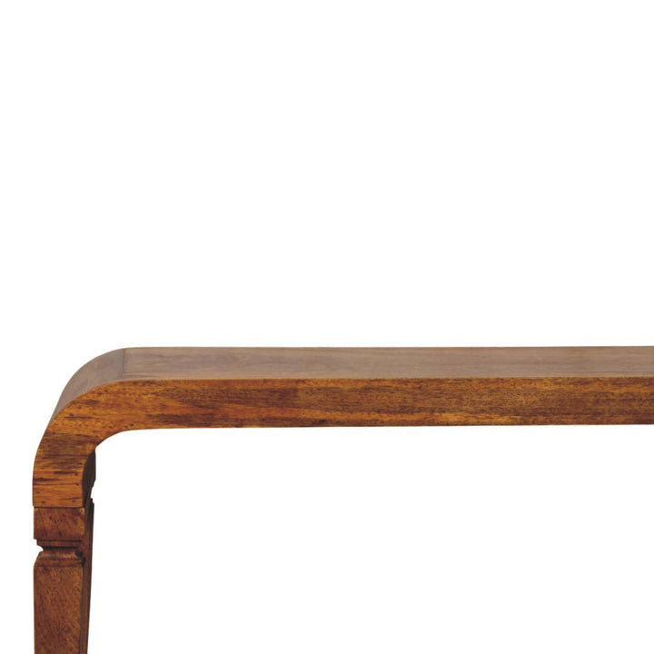 Solid Wood Arcus Coffee Table,Brown