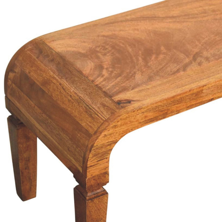Solid Wood Arcus Coffee Table,Brown