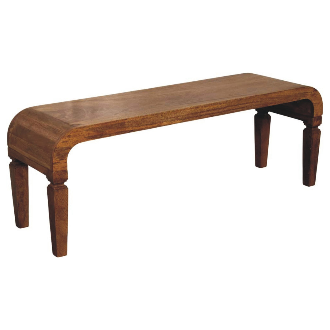 Solid Wood Arcus Coffee Table,Brown
