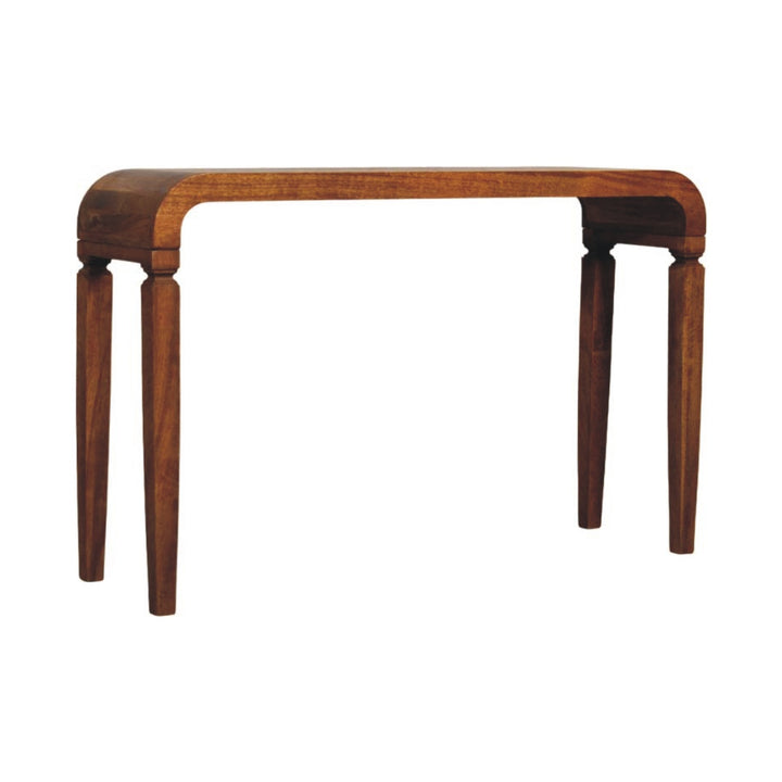 Solid Wood Arcus Console Table,Brown