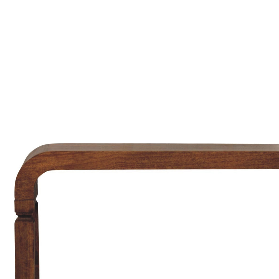 Solid Wood Arcus Console Table,Brown