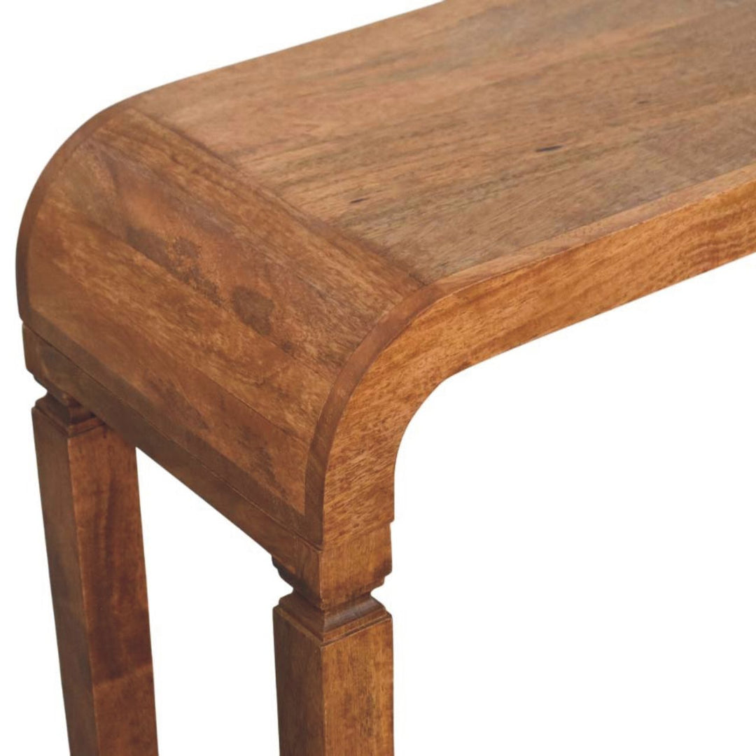 Solid Wood Arcus Console Table,Brown