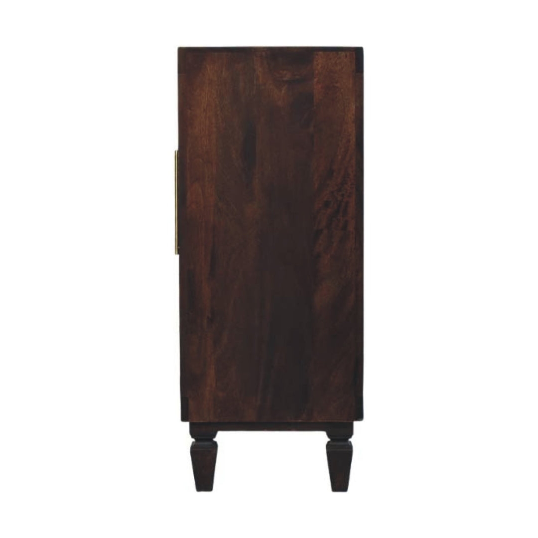 Solid Wood Vesta Textured Sideboard,3D texture, 2-Drawers