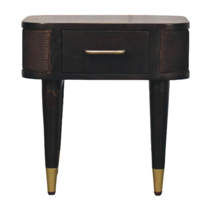 Solid Wood Belmont Bedside,Mocha Tone,1-Drawer