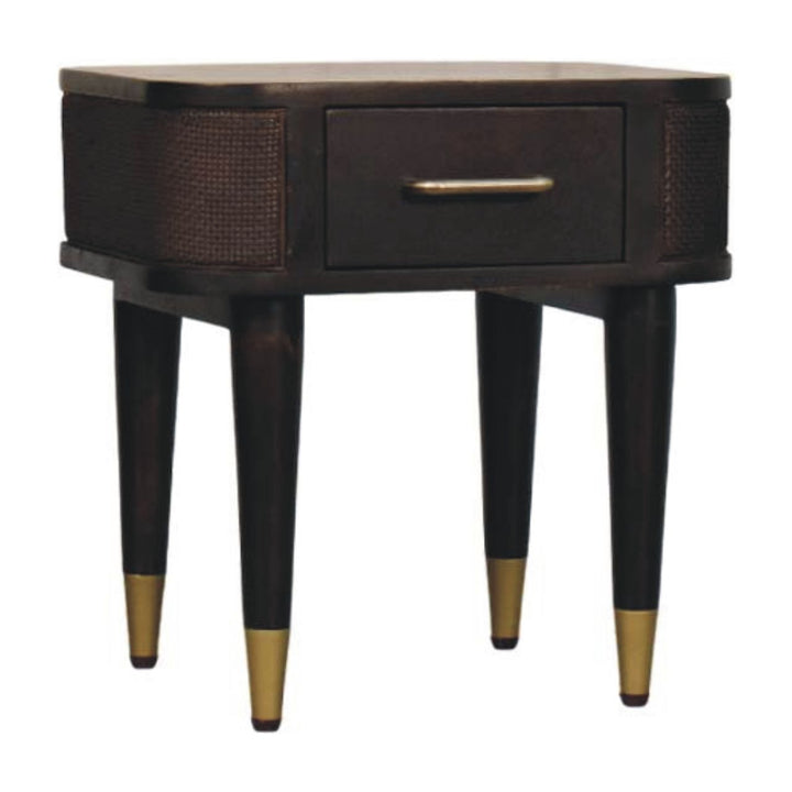 Solid Wood Belmont Bedside,Mocha Tone,1-Drawer