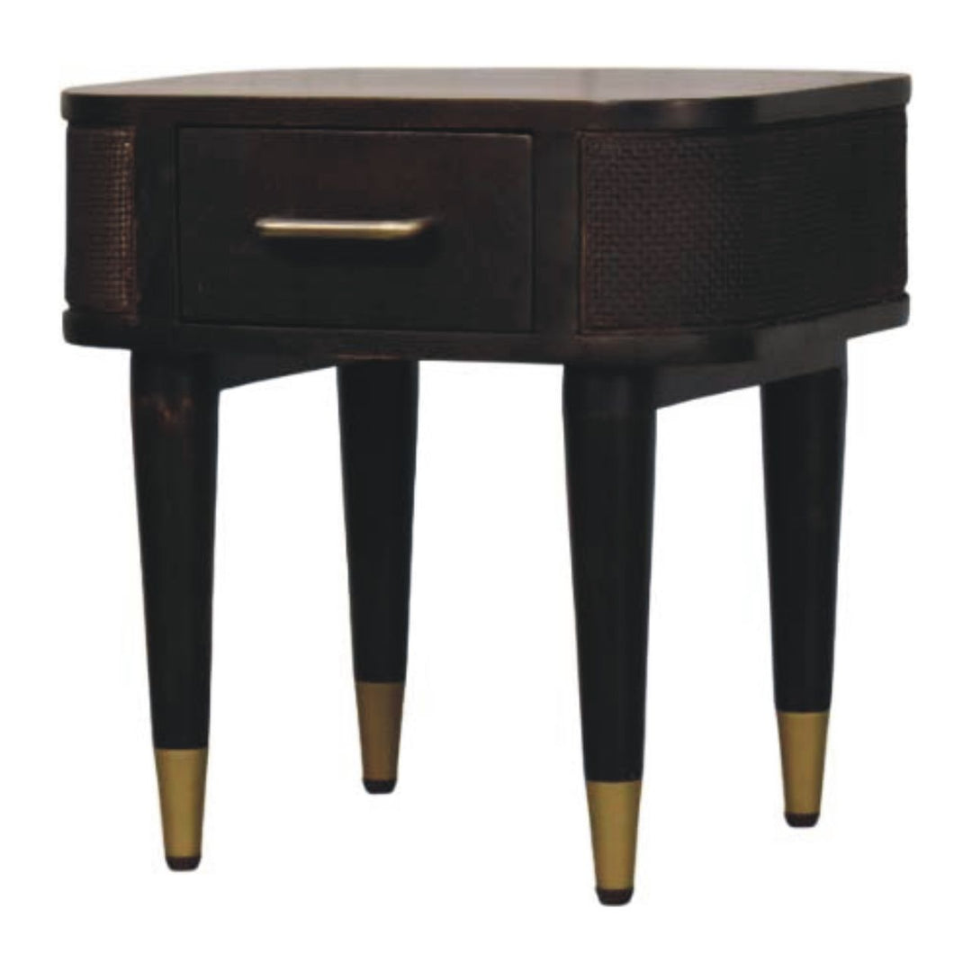 Solid Wood Belmont Bedside,Mocha Tone,1-Drawer