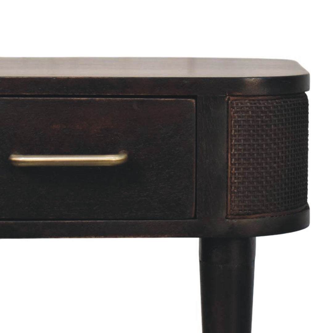 Solid Wood Belmont Bedside,Mocha Tone,1-Drawer