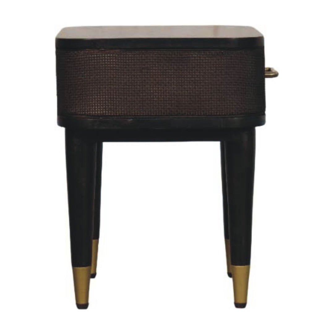 Solid Wood Belmont Bedside,Mocha Tone,1-Drawer